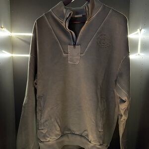 RARE Gymshark Heavyweight Olive Quarter-Zip Sweatshirt